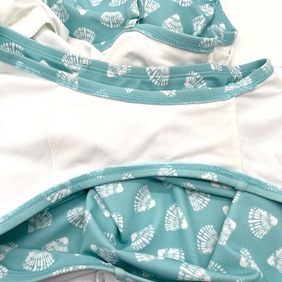 Kona Sol Womens One Piece Swimsuit‎ Size Large Beachy Sea Shells Summer Vacation - Picture 12 of 12